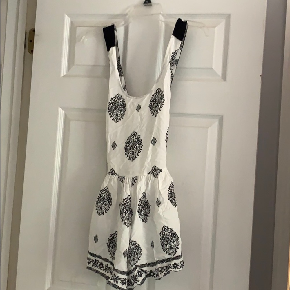 White/Black Romper